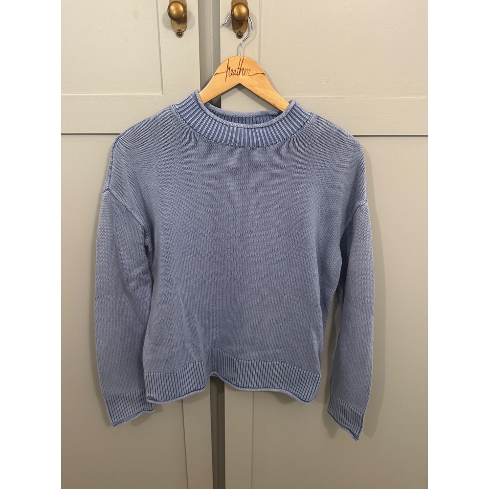 Organic Cotton Ribbed mock neck sweater